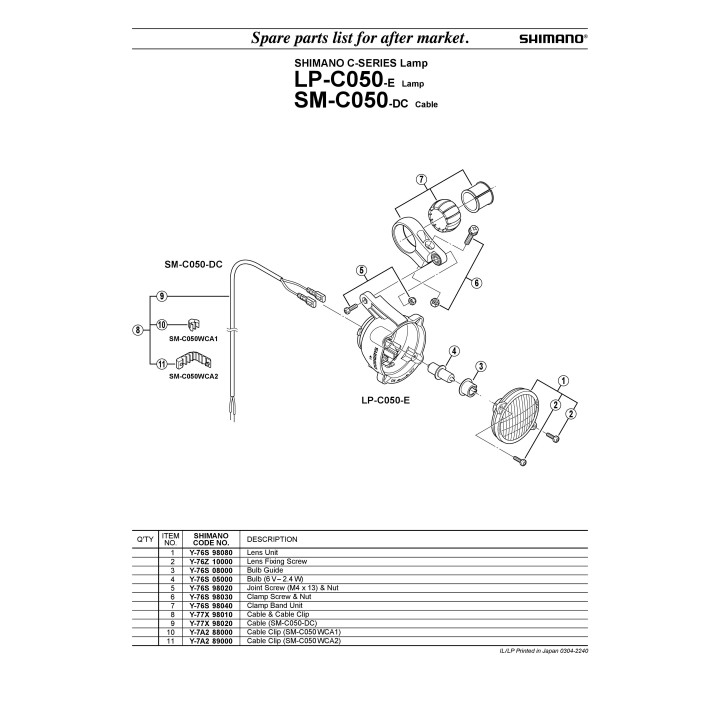 Șurub Colier Shimano LP-C050 & Piuliță