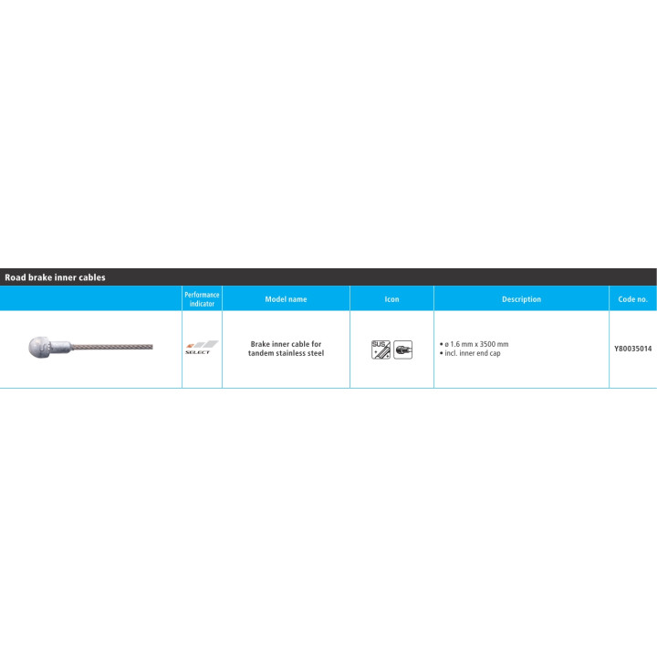 Cablu Frână Shimano SUS 1.6mm 3500mm Inoxidabil