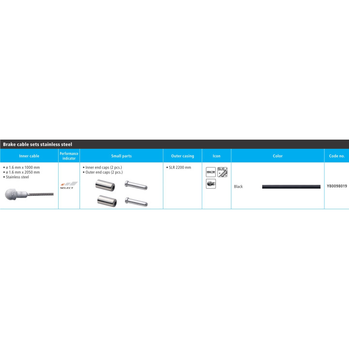 Set Cabluri și Cămașă Shimano Road SUS 2200mm