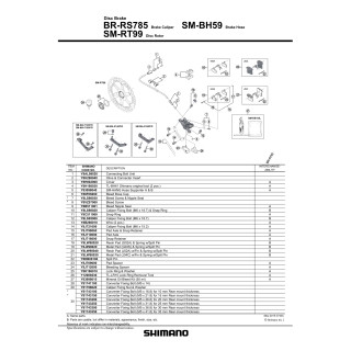 Șurub Conversie Shimano M5 x 21.8 BR-RS785