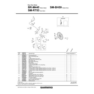 Distanțier Plăcuțe Shimano BR-M445