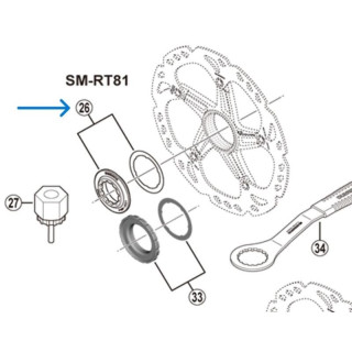 Piuliţă Strângere Shimano SM-RT81
