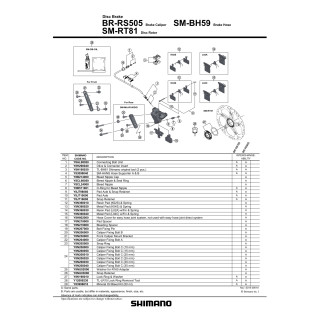 Șurub Fixare Etrier Shimano BR-RS505 20mm