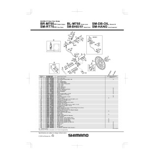 Levier Maneta Shimano BL-M755 | Frână Bicicletă