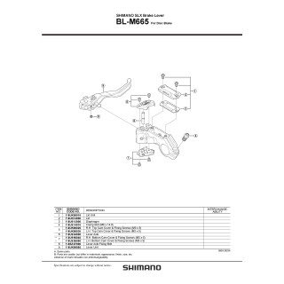 Maneta de frână Shimano BL-M665 - Levier frână