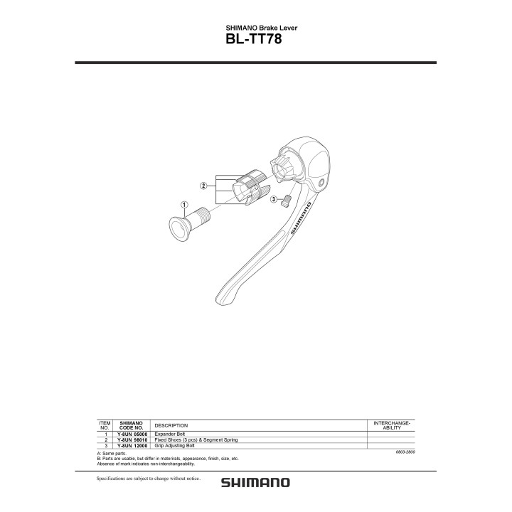 Expander Bolt Shimano BL-TT78 - Tija Direcție