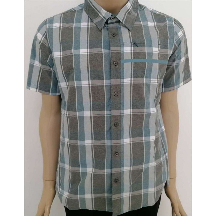 Cămașa Shimano Transit Check Short Sleeve Aegean