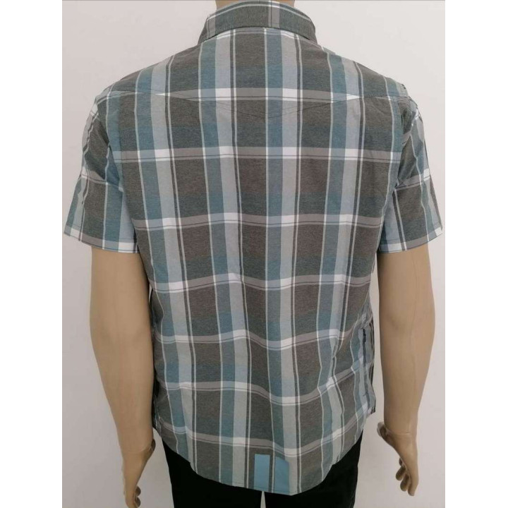 Cămașa Shimano Transit Check Short Sleeve Aegean