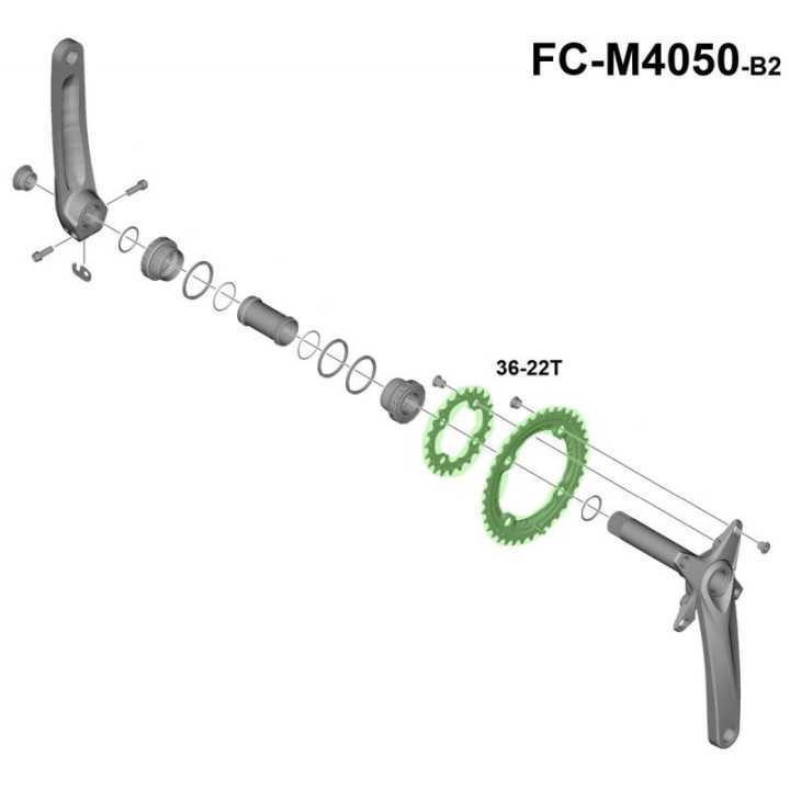 Foaia Shimano FC-M4050-B2 36T - Piesa Transmisie