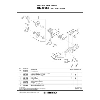 Role Schimbator Shimano RD-M663-SGS