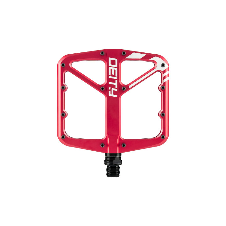 Pedale DEITY Supervillain Red - Pedale Plate Premium