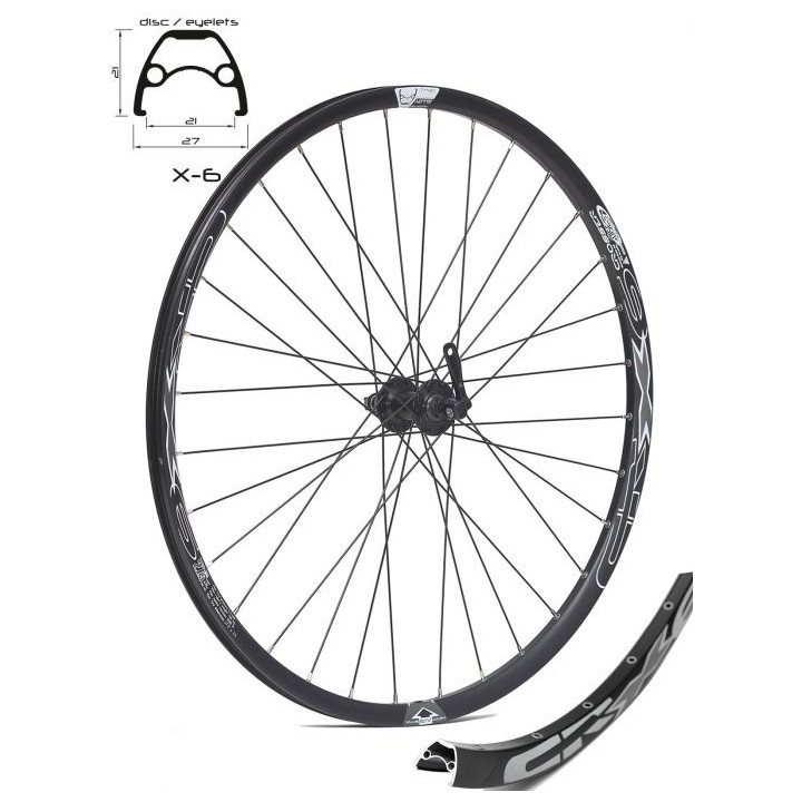 Roata Fata CROSSER X6 27.5" 32H QR Disc CenterLock