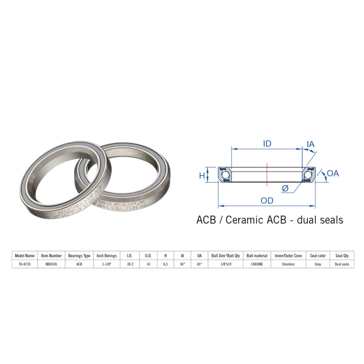 Rulment cuvete FSA TH-873S ACB 1 1/8 36x45