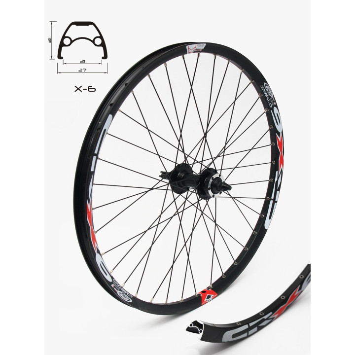 Roata Față CROSSER X6 26" 36H Disc QR - Butuc JTD761