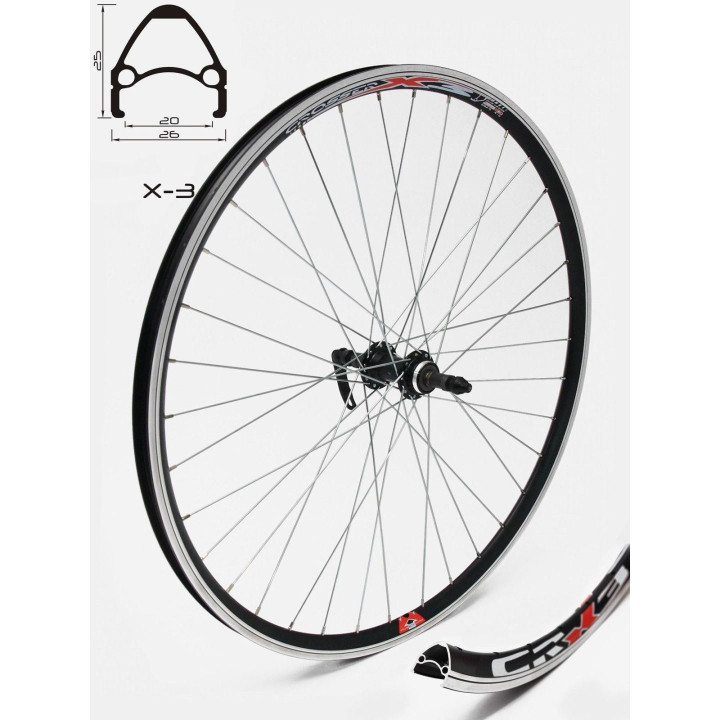 Roata Spate CROSSER X3 28" 36H QR V-brake