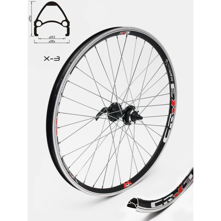 Roata Fata CROSSER X3 26" 36H Disc QR JoyTech