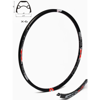Janta CROSSER X6 28" 32H Black - Aluminiu