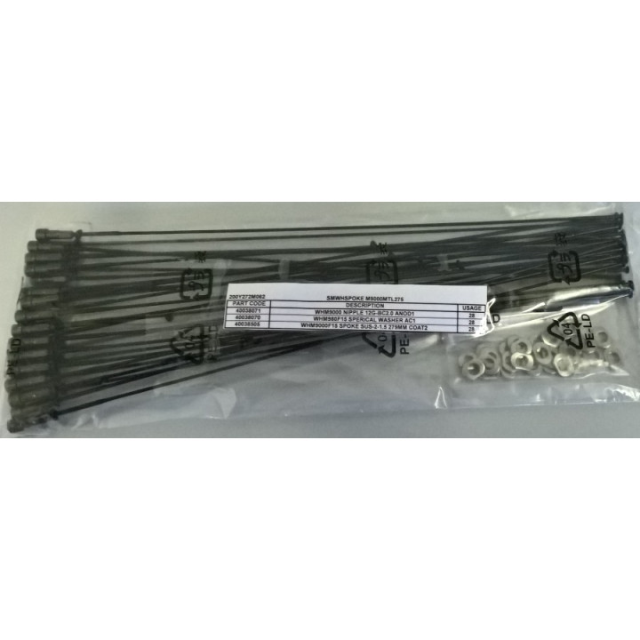 Componente Shimano WH-M9000 - Kit spite, nipluri, distanțiere