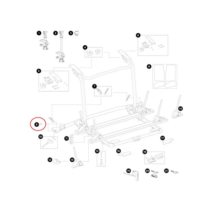 Thule Cap Socket Screw - Surub de Inlocuire