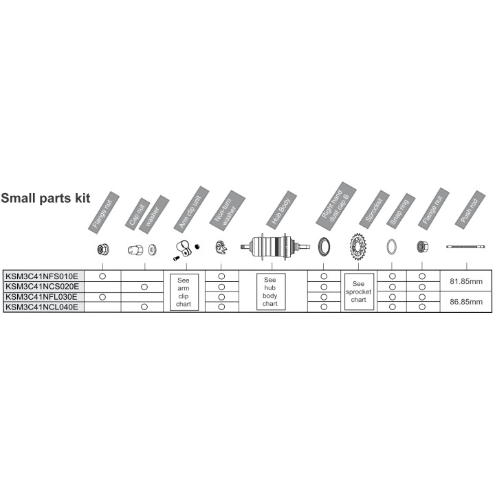 Componente Shimano Nexus SG-3C41 - Piese Schimb
